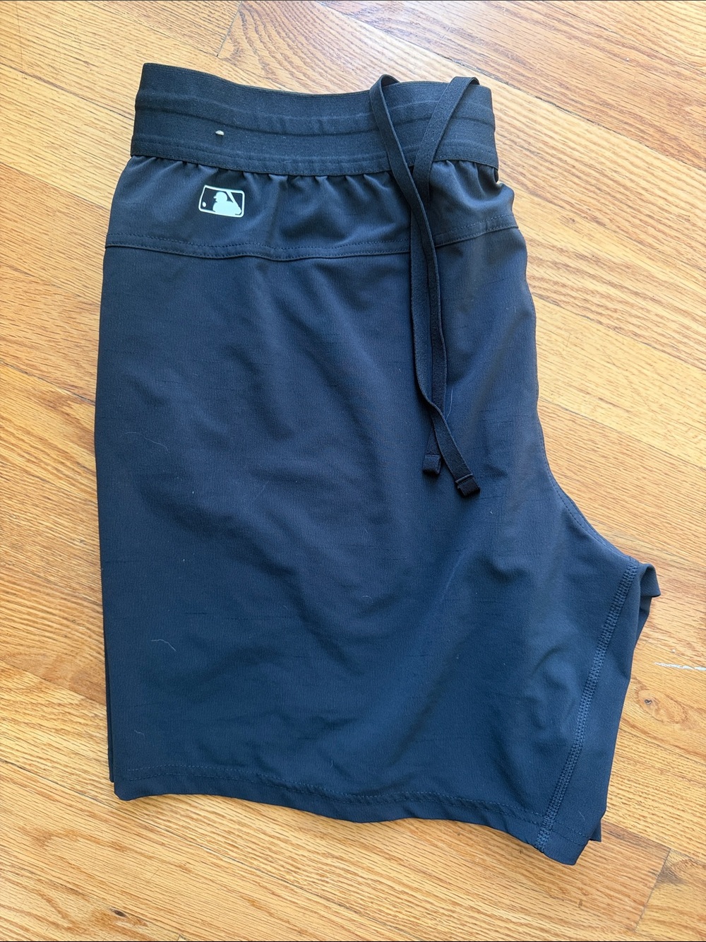 Nike Men’s Black Athletic Shorts with White Logos - Picture 2 of 2